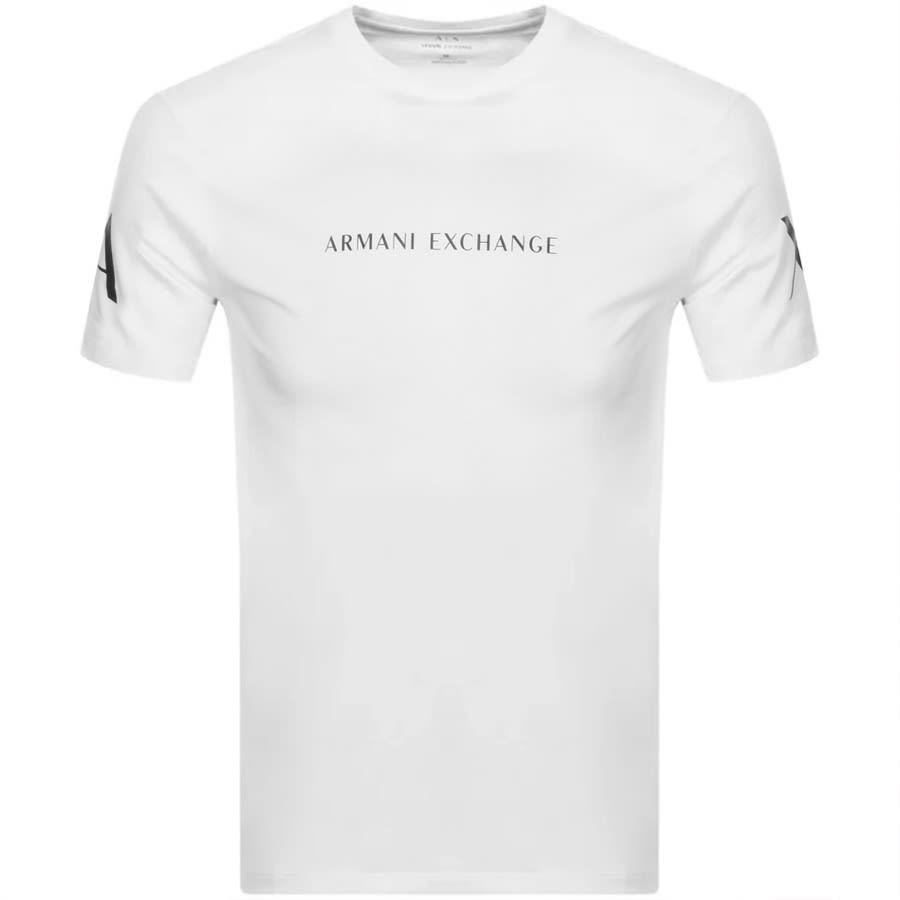 Alternative Image for ProductArmani Exchange Crew Neck Logo T Shirt White1